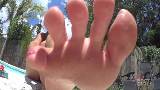 Goddess Sasha Foxxx - Sasha&#039;s Poolside Foot Bitch - (Feet porn)-9