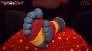 [GetFreeDays.com] Worship and Fuck My Big Feet In My Thick Colorful Fuzzy Winter Toe Socks - Give Me A Big Load Of Cum Adult Video January 2023-5