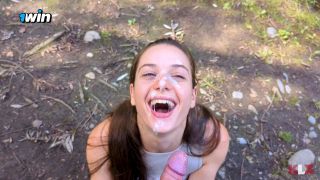 klx A Stroll Turns into a Massive Cumshot on her Face - Public Sex --9