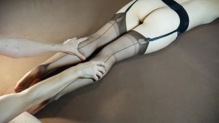 Sensual Legs Massage and Soles Tickle, MILF in Brown Nylon Stockings - ... Tickling!-9