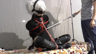 Asian Girls Bound and Gagged china rope bondage shibari ballgag cosplay Nier | fetish | asian girl porn ankle fetish-0