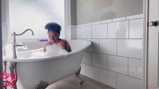 Lyric Sky - Lyric Sky Wild Dildo Masturbation and Hard Pussy Pounding-Steamy Clawfoot Tub Bubble Bath-8