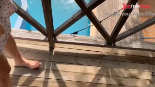 I fuck my sister-in-law on the balcony while my wife is in the pool-6