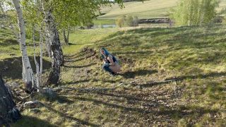 [K2S.CLUB] LapkaLu - Sex in the woods with busty classmate. Young Russian student takes creampie in pussy - FullHD 1080P-1