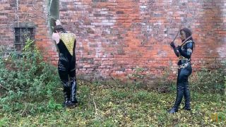 Slave takes a double whipping -  ball busting-7