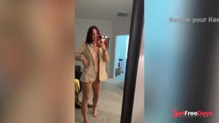 Big tits babe in dressing room try on, nude at home, cum on ass, bare feet and soles - Lelu Love-1