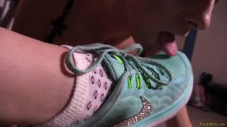 My foot sluts love licking My sneakers. Its such a privileged and they ...-7