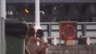 Horny teen couple fucking in public Public!-0