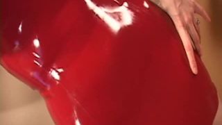 Online Latex Porn – 8496 – Kendra – Red Latex Skirt - latex-3