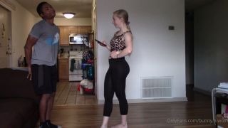 A slender girl in tights punishes a guy in the balls bunny_n_wolf (Fetish porn)-1