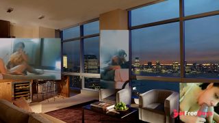 CONDO BUILDING PENT HOUSE LIVING ROOM AT HOME ORGY-7