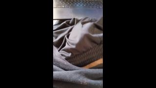 smallkrill - hairy guy jerks off his cock in his bed, bulge on his sports shorts-3
