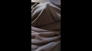 smallkrill - hairy guy jerks off his cock in his bed, bulge on his sports shorts-7