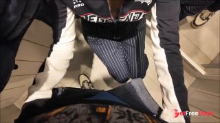 POV she sucked my dick in dressingroom with a nice cumshot on her mouth and tits for buying a jacket-3