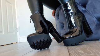 [GetFreeDays.com] g0ddess Evie - My Black Shiny Ankle Boots Are So Hot Arent They boot worship-1