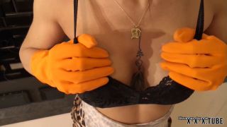  Breathplay Glovemansion Nomi Plays With Orange Rubber Gloves  Glovemansion -5