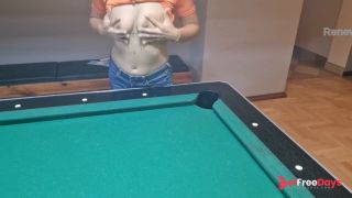 [GetFreeDays.com] caught playing on the pool table flashing her tits Adult Film October 2022-1