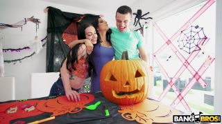 Mom is horny with tia cyrus in swalloween treat-1