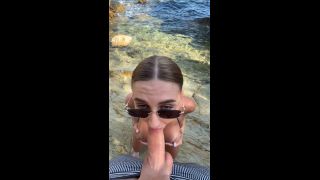 [K2S.CLUB] Kiraxxcherry - Best blowjob with cum on face and tits from a stranger on the beach - FullHD 1080P-0