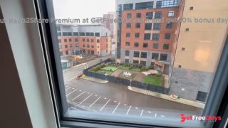 REAL ESCORT - Sexy Redhead Escort Gets Fucked In Hotel Window With People Walking Past-2