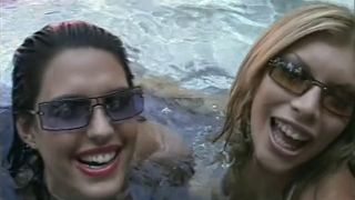 american anal threesome | Chloe's Pool Party | group sex-0