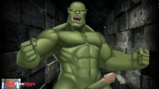 SEXY YOUNG ELVEN FUCKED BY GIANT ORC - ESCAPE DUNGEON 2-9