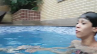 Air Control And Practice On The Swimming Pool By Jessica And Slave Bianca-3