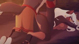 HotPull - Hardcore furry fuck wolf girl sucks alpha's cock and rides like crazy-8