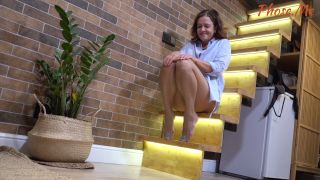 Gilf iris teasing in sheer pantyhose nylon porn.-7