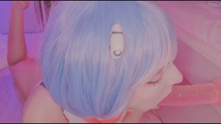 YourTeenWaifu – Rei Ayanami Sucks a Dildo teen -8