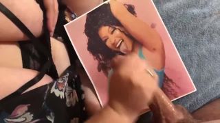 The Wife Stroking My Cock To Cum Tribute Nicki Minaj - Handjob-1