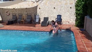 adult video clip 45 BoundLife – Swimming in chastity, bdsm dildo machine on femdom porn -1