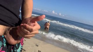 6270 Public Flash Dick On The Beach In Front Of Two Horny Gir...-5