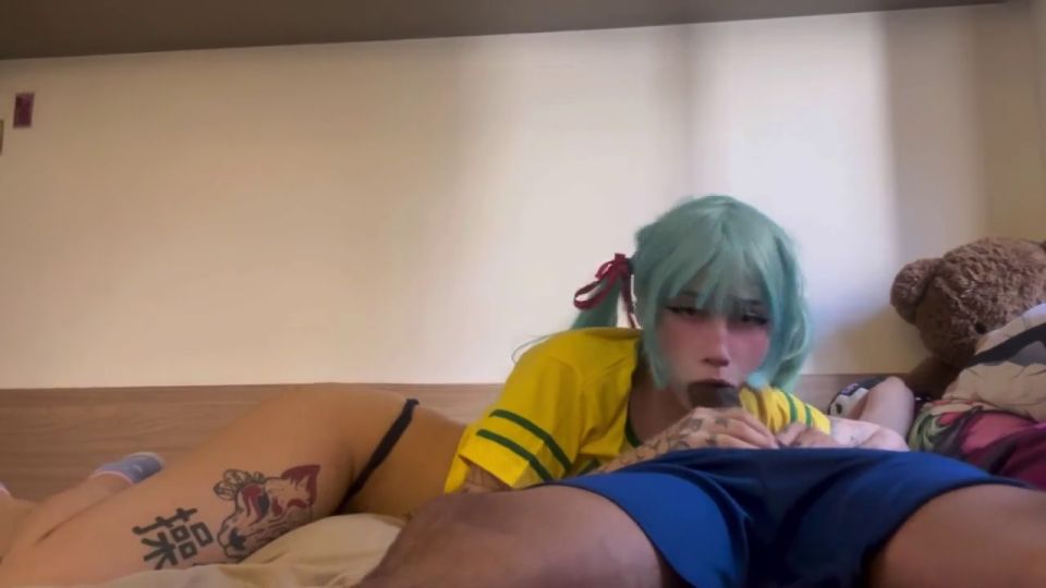 QroZne,Amberzinha - BRAZILIAN HATSUNE MIKU BLOWJOB AND CUM IN MOUTH ft. QroZne