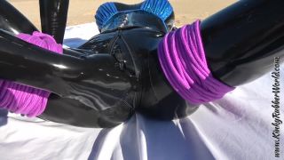 Rubber Jeff using the blind Fuckdoll on the Beach P1 | rubber | fetish porn-7