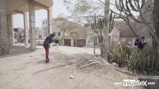 Petite Venezuelan Model Is Approached By Peruvian Near Train Line-1