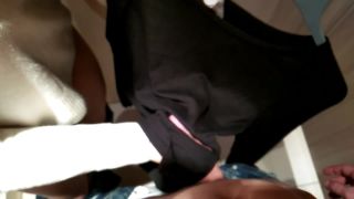 Eleo and Mish- Risky Fast Sex in Public Dress Room Cum on Sweatshirt and get it back-3