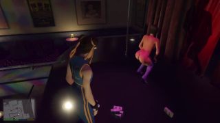 GTAHub - GTA 5: Chun-Li Ebony Stripper with Wet Pussy Gives Sensual Dance Erotic Performance-1