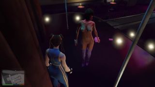 GTAHub - GTA 5: Chun-Li Ebony Stripper with Wet Pussy Gives Sensual Dance Erotic Performance-3