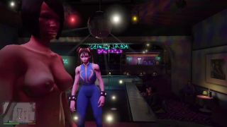 GTAHub - GTA 5: Chun-Li Ebony Stripper with Wet Pussy Gives Sensual Dance Erotic Performance-4