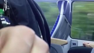 Dude plays with his cock in public transportation-2