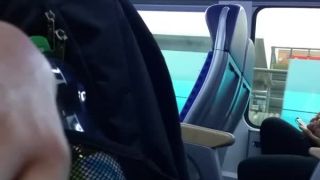 Dude plays with his cock in public transportation-4