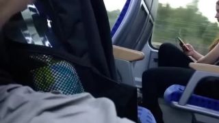 Dude plays with his cock in public transportation-9