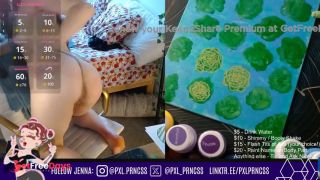 Livestream Painting My Naked Body and Masturbating with Fans-8