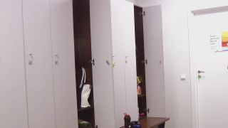 Spying on cute teen with no tits in locker  room-2