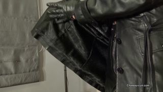 free adult clip 36 Kinky Leather Clips Liza – Cum On My Leather Trench Coat, maserati femdom on masturbation porn -1