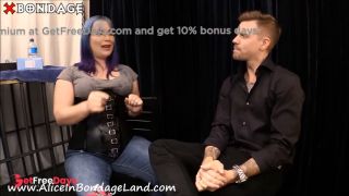 [XBondage.Porn] Alice In Bondage Land - Steelwerks Extreme Interview Part 1 HD Mistress Alice-7