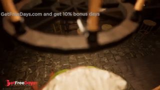 Whore barmaid serves last call for orc patron-6