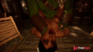 Whore barmaid serves last call for orc patron-7