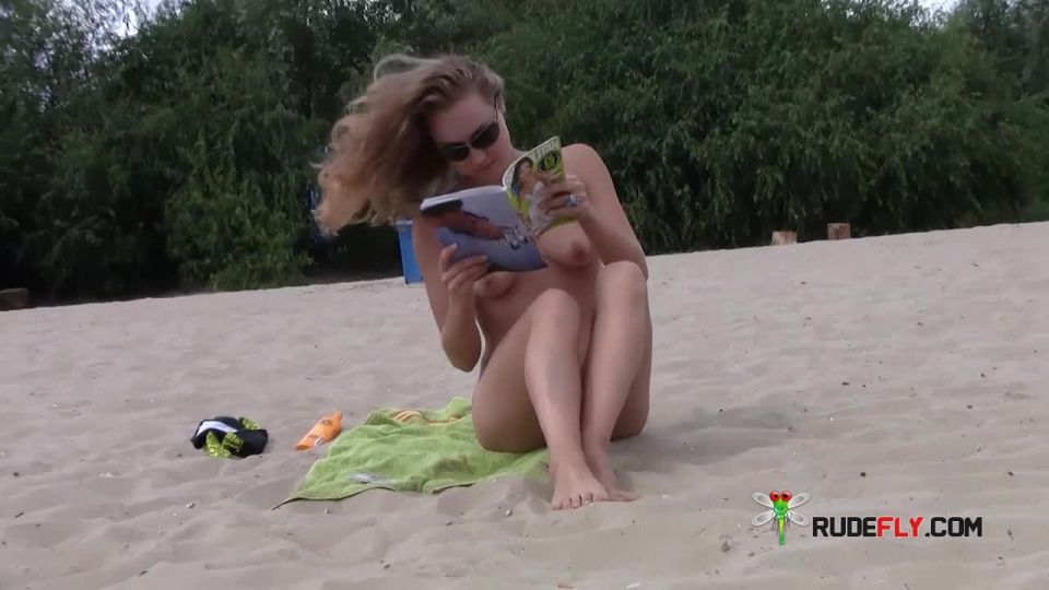 Beaytiful girl on a nudist beach in Malta